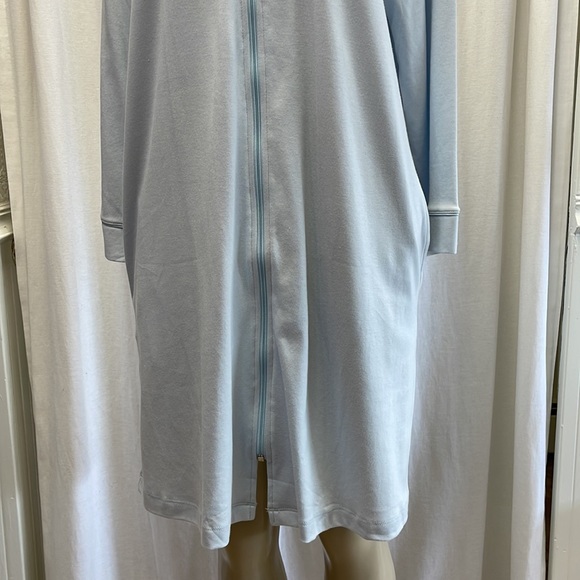 Baby Blue Zipper Robe Cotn Size Small - Picture 2 of 6